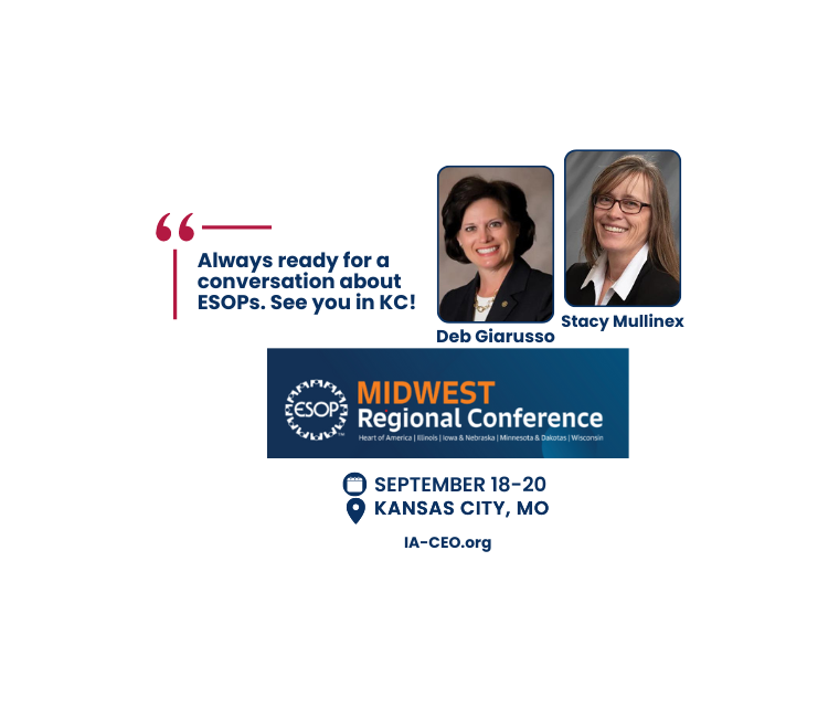 Stacy Mullinex and Deb Giarusso and the logo for the Midwest