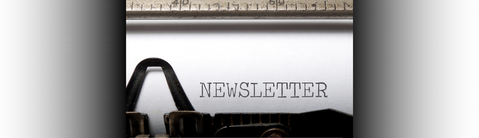 newsletter typed on a typewriter