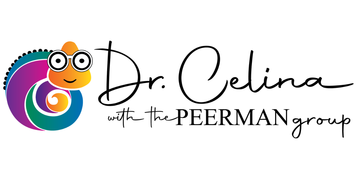 Dr. Celina with the Peerman Group logo