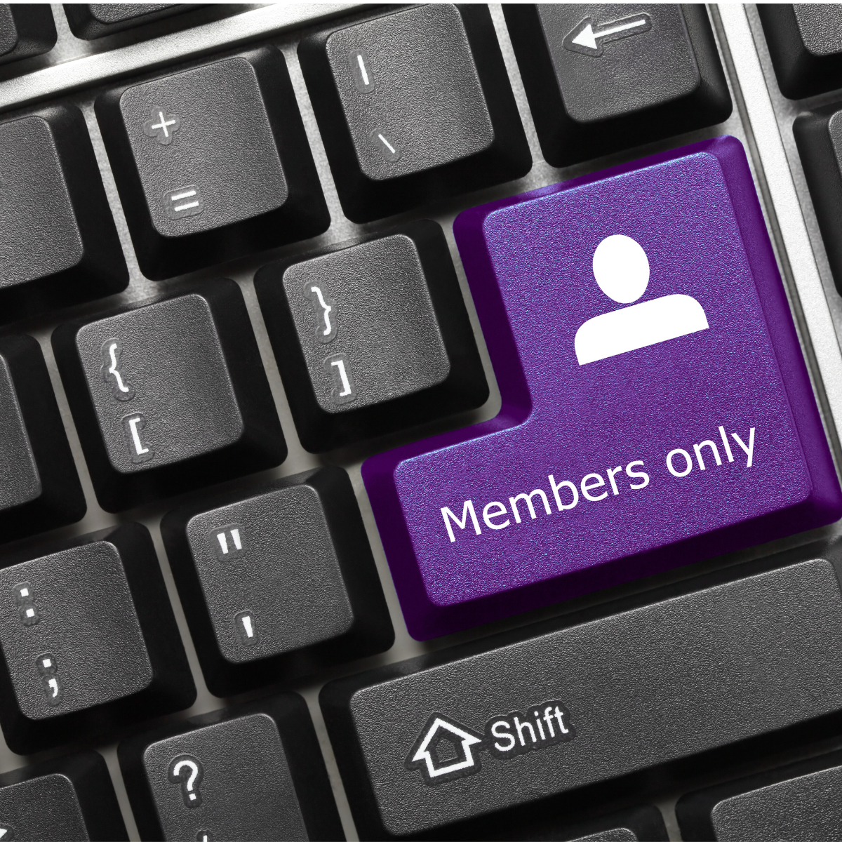 keyboard with members only key